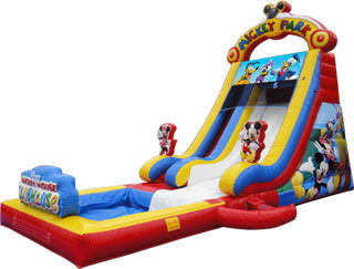 A 16' Mickey Park Water Slide With Pool A 16' Mickey Park Water Slide With Pool